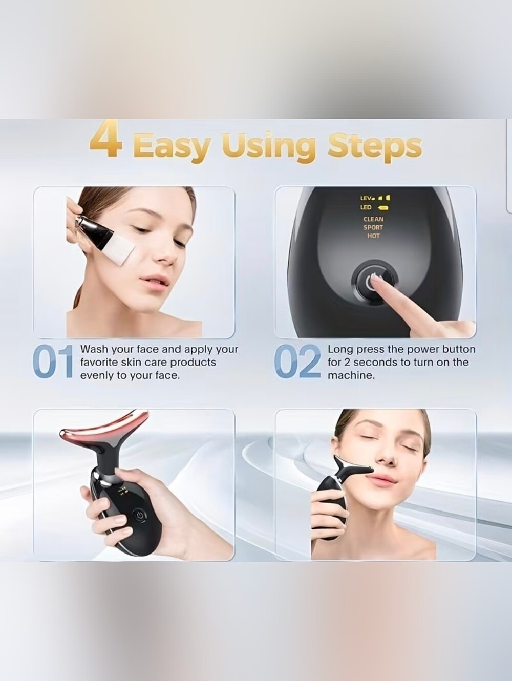 7 LED Color Vibrating Neck Device - Picture 4 of 4